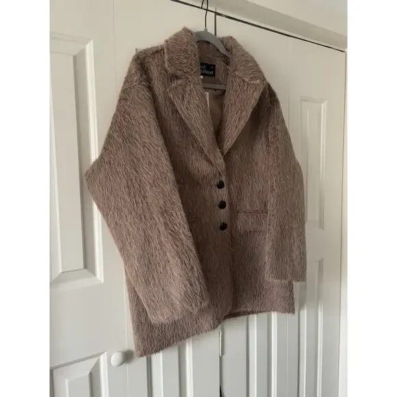 Women Faux Fur Jacket Soft Warm Plush Coat Outerwear Elegant Chic - Picture 5 of 10